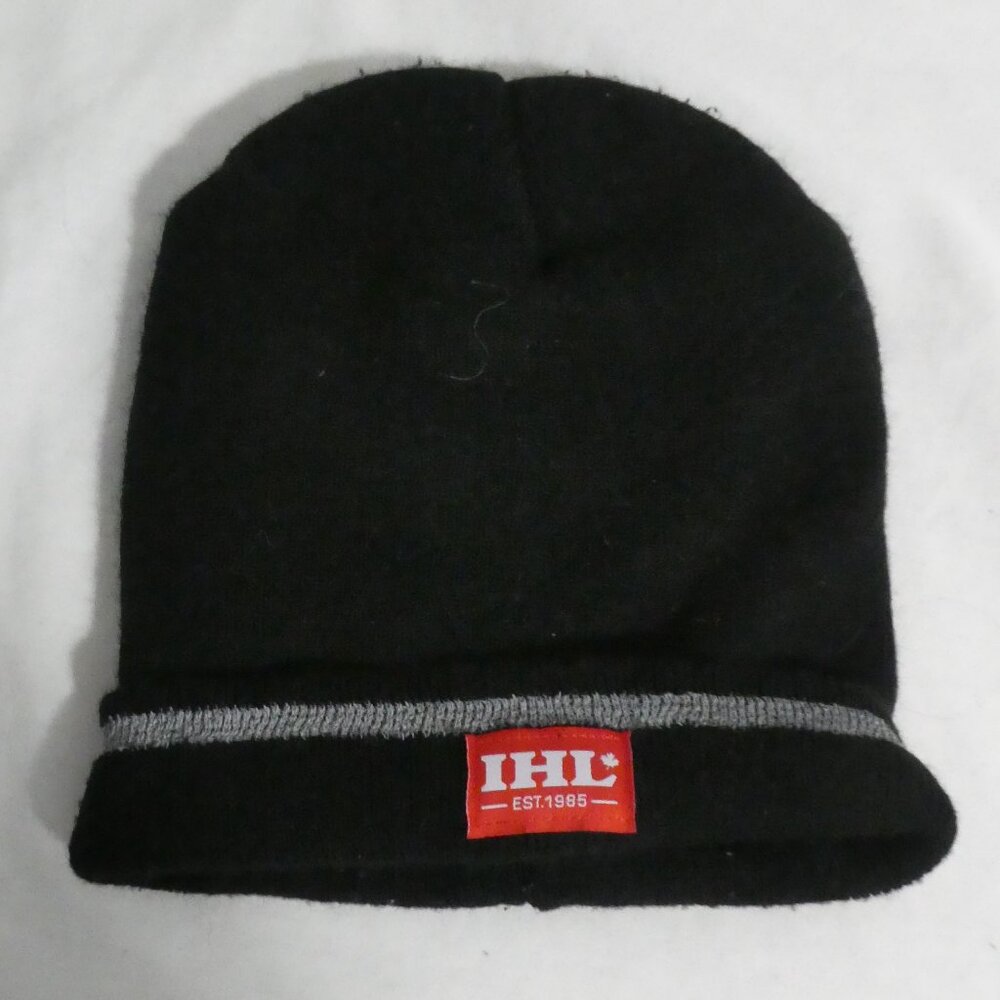 DURA DRIVE | IHL EST 1985 | Black Toque With Grey Stripe | 100% Acrylic